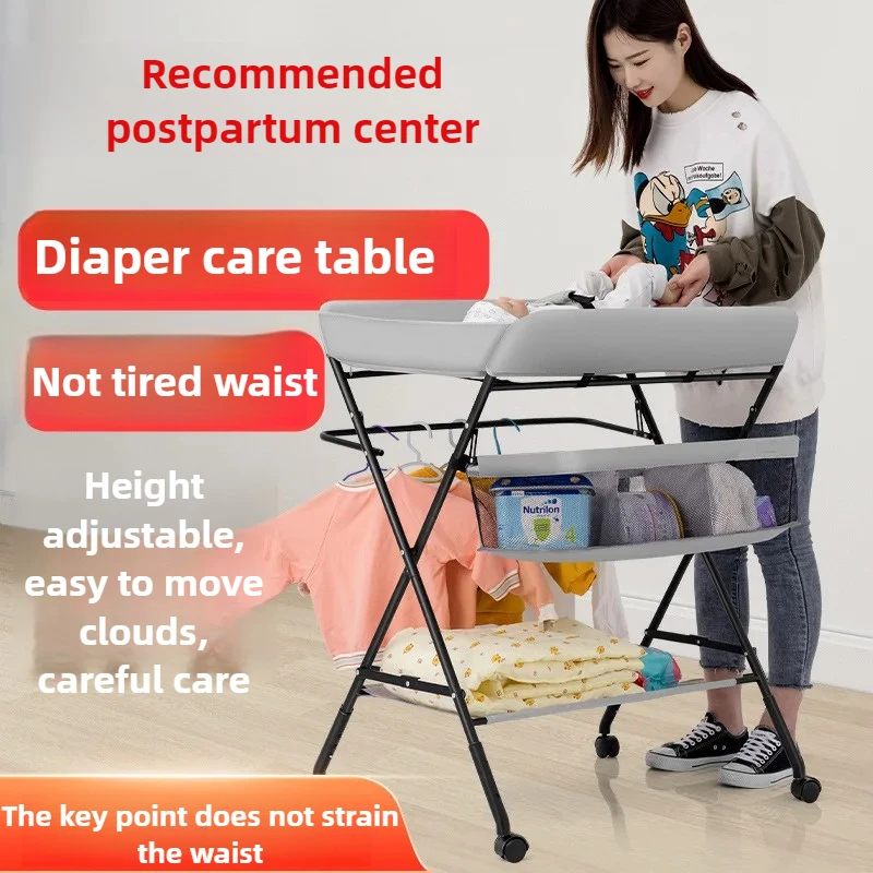 Foldable Diaper Changing Desk Baby Care Massage Table Multi-function Newborn Diaper Change Station Portable Change