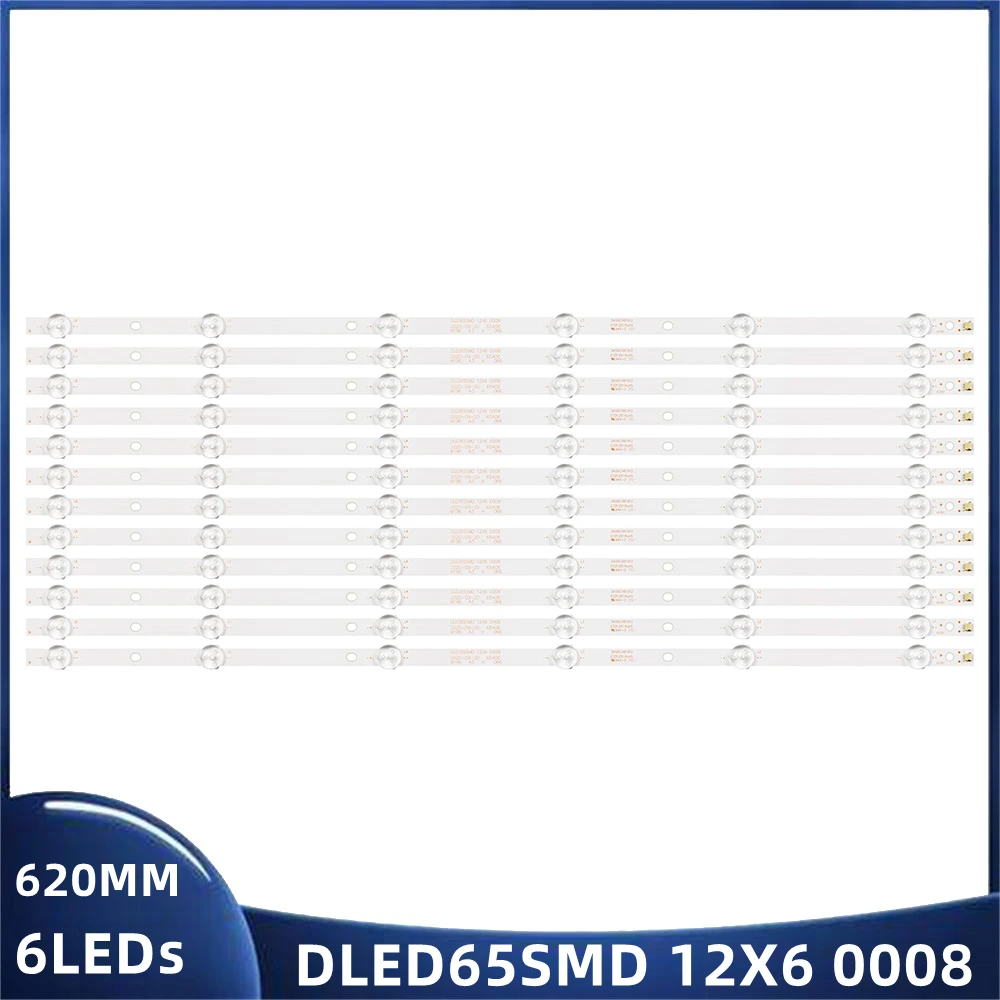 Tiras de Retroiluminação Led Dled65smd 12×6 0003 0005 0008 Rca Rtu6549 Rnsmu6536-b Led46c45rq 65a06 A050165000001612 12 Peças