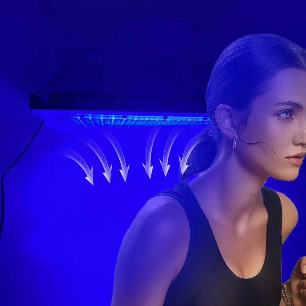 45W UV Face Tanning Lamp 460nm Wavelength 216PCS Blue Light Lamp Professional Solarium Tanning Machine Skin Care