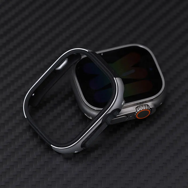 Titanium Color Waterproof Matte Zinc Alloy Protector for Apple Watch Ultra 2 49mm