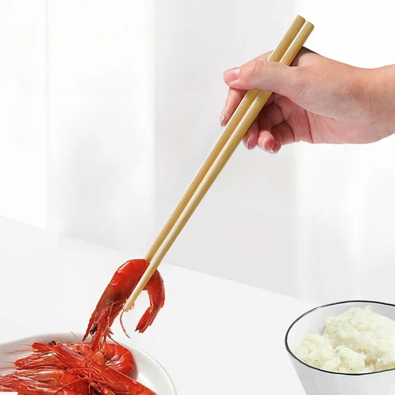 Eco-Friendly Bamboo Chopsticks Set, Unpainted & Wax-Free, Mold-Resistant, Anti-Slip Design (5/10 Pairs)