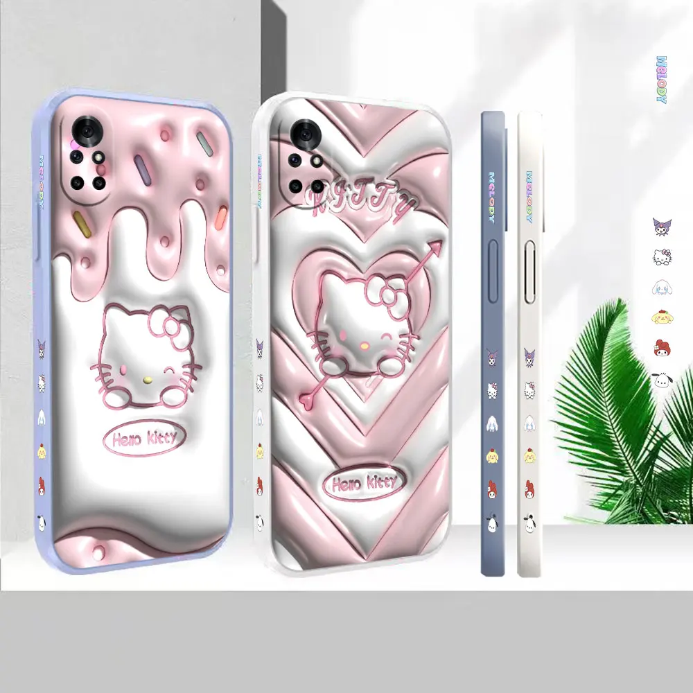 

Liquid Silicone For Huawei Nova 10 10SE 9SE 8 8SE 7 7SE 6 6SE 5 5I 4 3 3I 2S 2 Pro Plus 5G Cover Cute Hello Kitty Case Funda