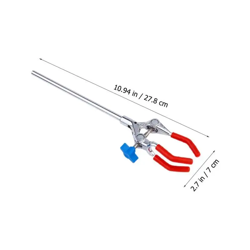 Safe Lab Holder Tube Adjustment Range Laboratory Three Prong Flask Clip Clamp Test Tube Clamp Laboratory Stand