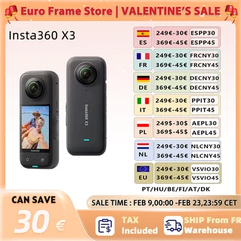 Insta360 X3-proof Action Camera con sensori da 1/2" 48 MP, video HDR attivo K 5.7, foto da 72 MP, obiettivo singolo 4K