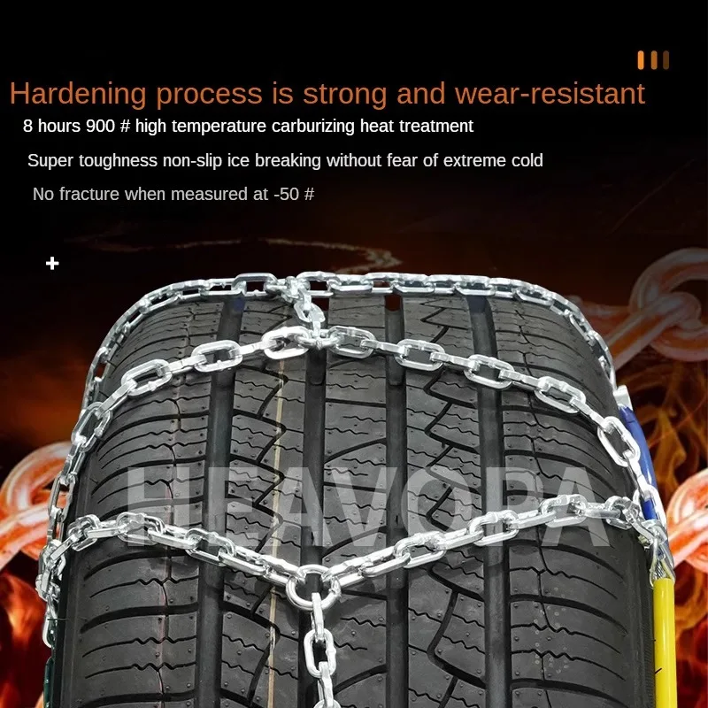 Full-coverage anti-skid chains for 215/60R17 tires of SUVs and sedans, wear-resistant, for getting out of snow traps