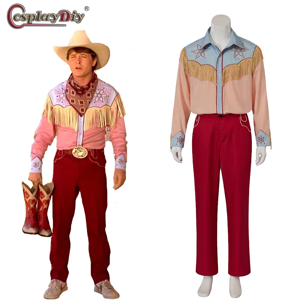 

Женский костюм «Назад в будущее» Марти макfly, ковбойские костюмы с рубашкой и брюками, полный комплект, Мужской винтажный ковбойский костюм для взрослых