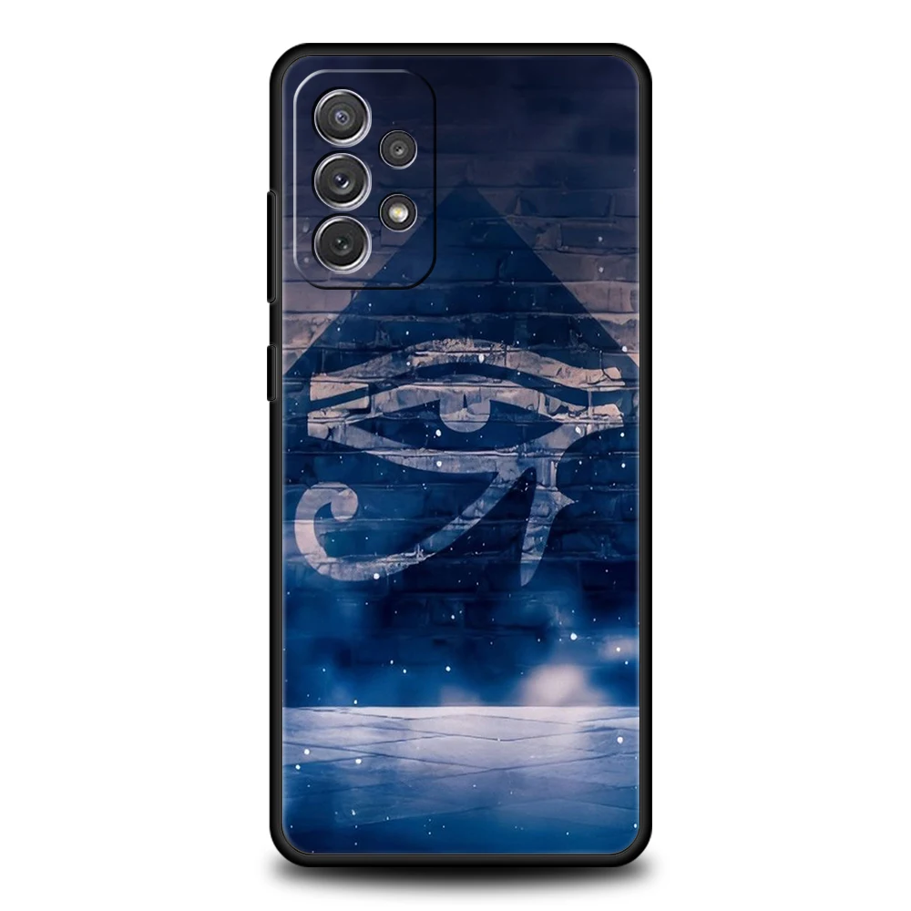 Heiliges Auge des Horus Ägypten Fresko Handyhülle für Samsung Galaxy A14 A54 A34 A51 A71 A72 A73 A32 A52 A52S A11 A21S A31 A41 Shell – Detail 6