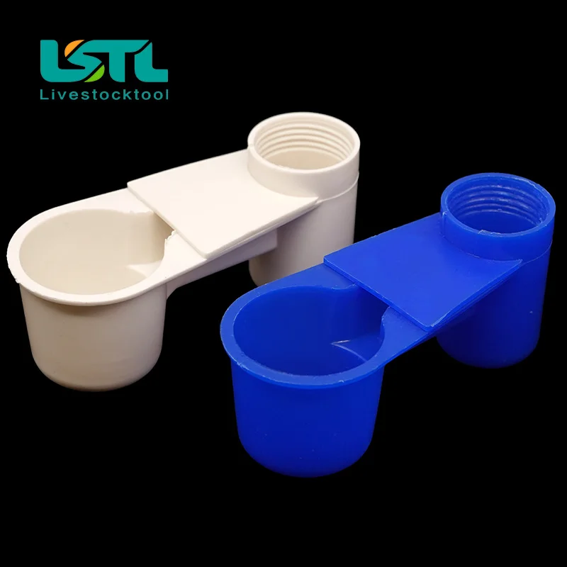 Plastic Pet Bird Dove Drinker Bowl Quail Water Cups Bottle Cat Chicken Pigeon Parrot Hamster Double Nozzle Water Guide For Bird