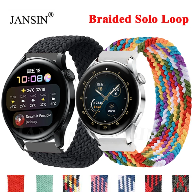 Braided Solo Loop Elastic Fabric Sport Wristband Bracelet Strap