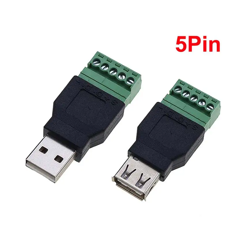 Enhanced USB 2.0 Connector with Screw Terminal Adapter