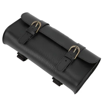 Borsa da bici vintage Borsa da sella per bicicletta in pelle PU alla moda per accessori da ciclismo contropunta per manubrio forcella anteriore bici