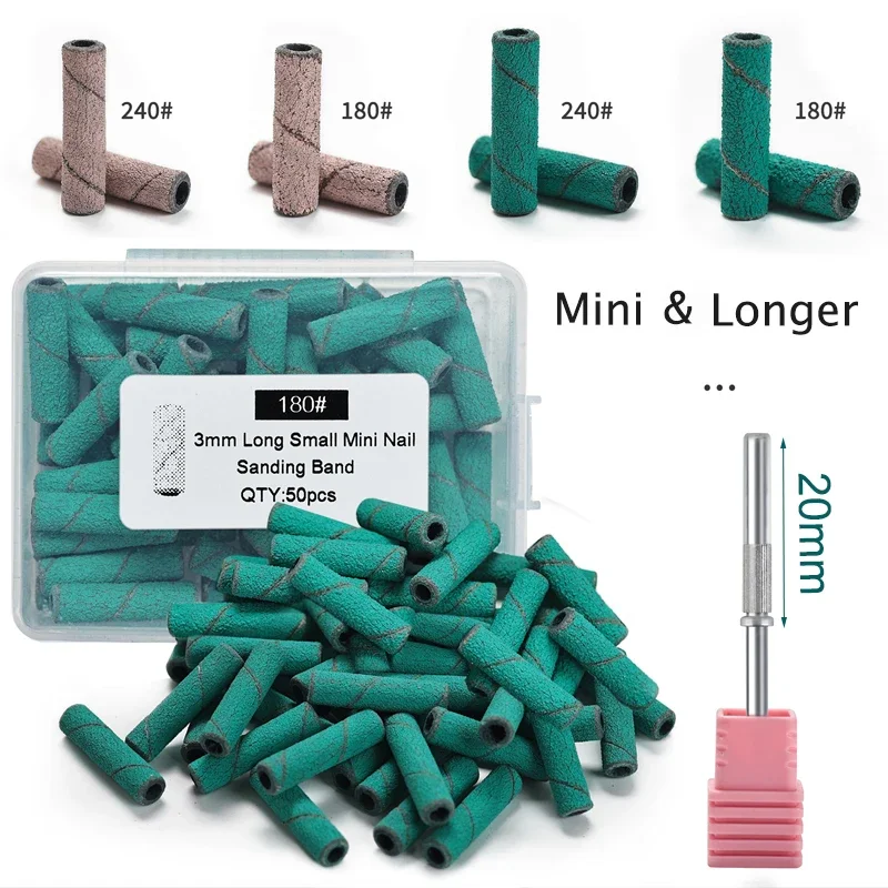 Nail Art Tools Nail Drill Bit Nail Drill Bits Nail Sanding Bands 3.1mm Longer Mini Zebra Nail Sanding Bands Electric Machine Nail Drill Bits UV Gel Acrylic Polish Remover Nails Accessories Tool
