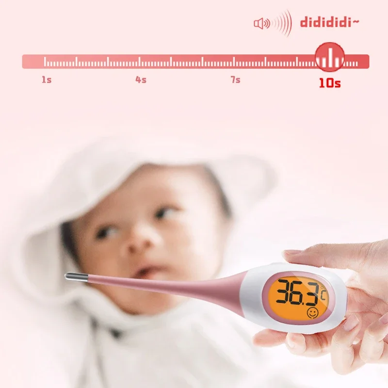 Soft Head 8 Seconds Fast Measurement Electronic Thermometer For Adults Children LED Pet Dog Cat Oral Cavity Armpit ℉/℃ Fever digital thermometer