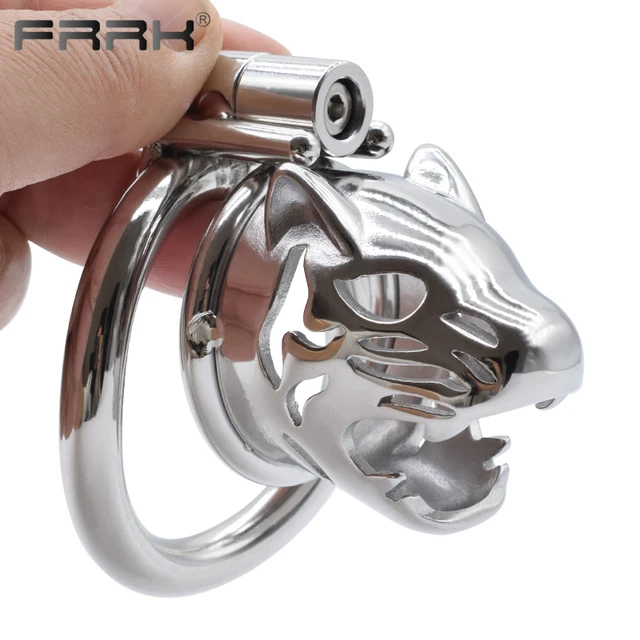 Juego de jaula de castidad de acero inoxidable para hombre, cinturón de  Bondage, anillo de esclavo, jaula de pene de León de Metal para hombre  pequeño - AliExpress