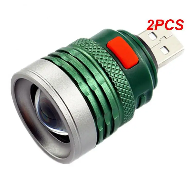 

2 шт., портативный USB-фонарик, 3 режима