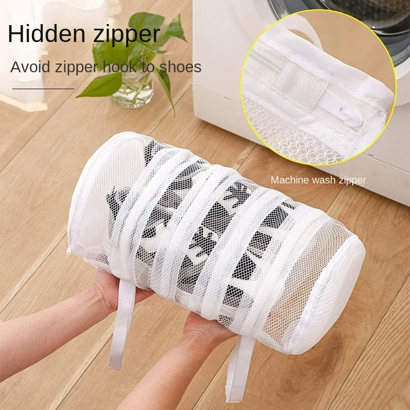 Mesh Laundry Bags Shoes Storage Organizers Bag Anti-deformation Zipper Travel Shoes Clothes Storage Bags Shoes Airing Dry Tool 5