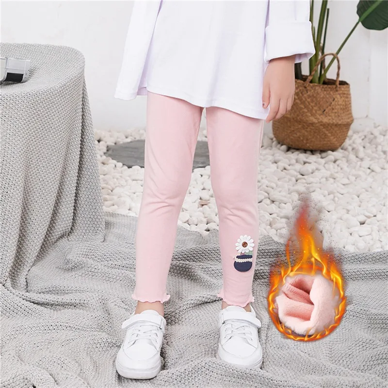 

Autumn Winter Kids Thicken Velvet Leggings Children Girls Elastic Pants Winter Thick Warm Pants Kids Leggings For Girls Trousers