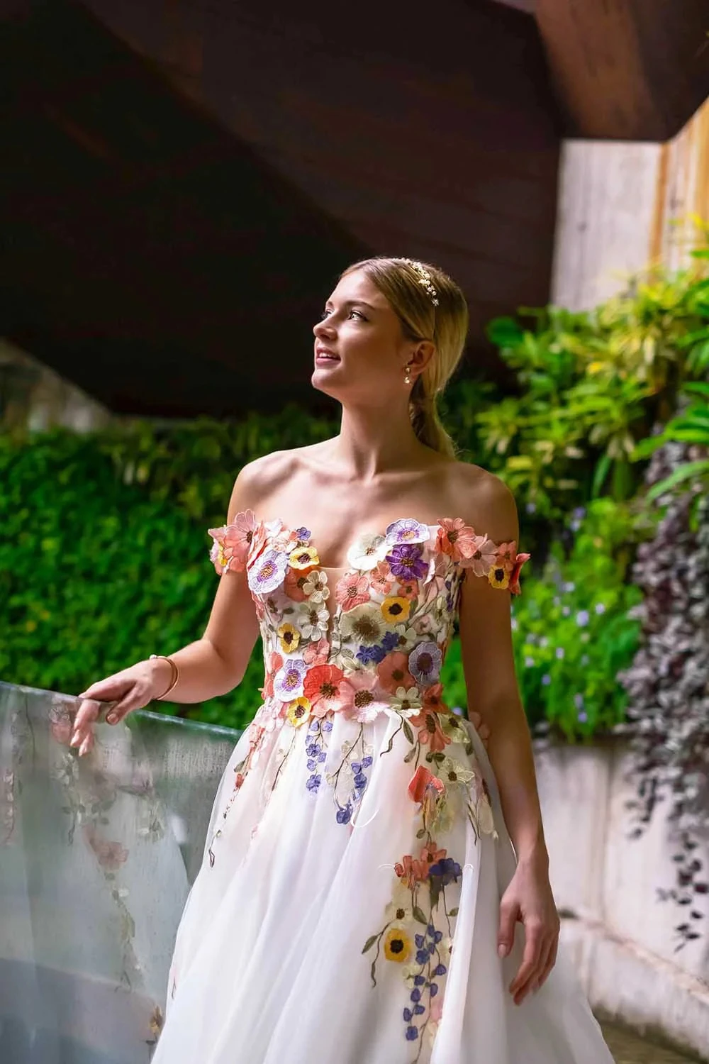 green emerald velvet dress Beautiful Prom Dresses Pink A-line Hand-Made Flower Long Fairy Prom Dr –  Anna PromDress main image 0