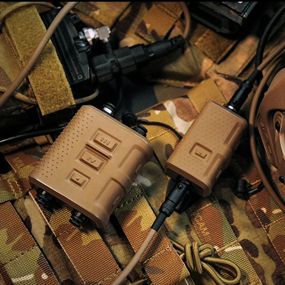 FCS TACTICAL V20 PTT Single Communication Channels for AMP Headset High Quality Tactical Call Accessories Lightweight Design