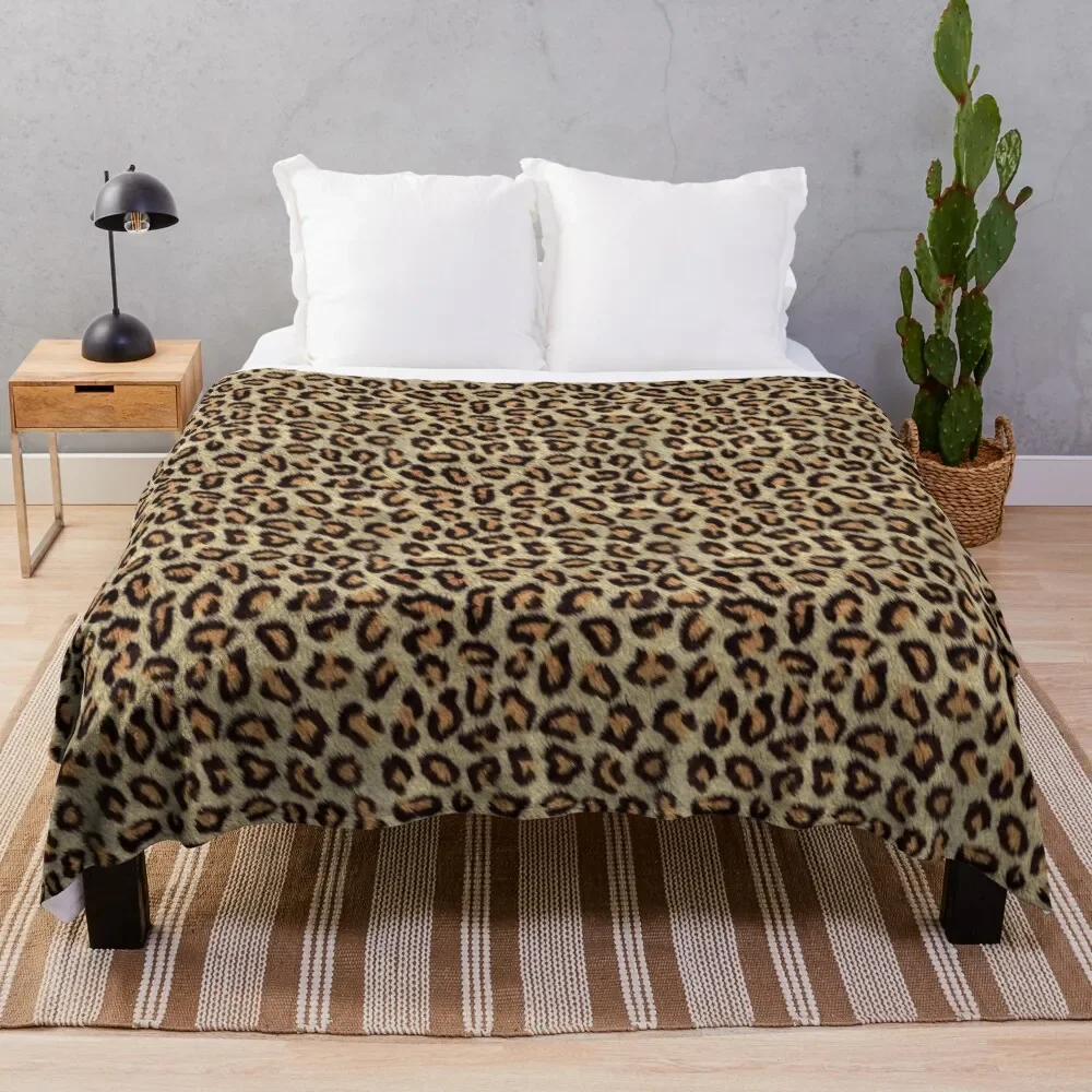 

Leopard skin Throw Blanket Flannel Vintage Tourist Blankets