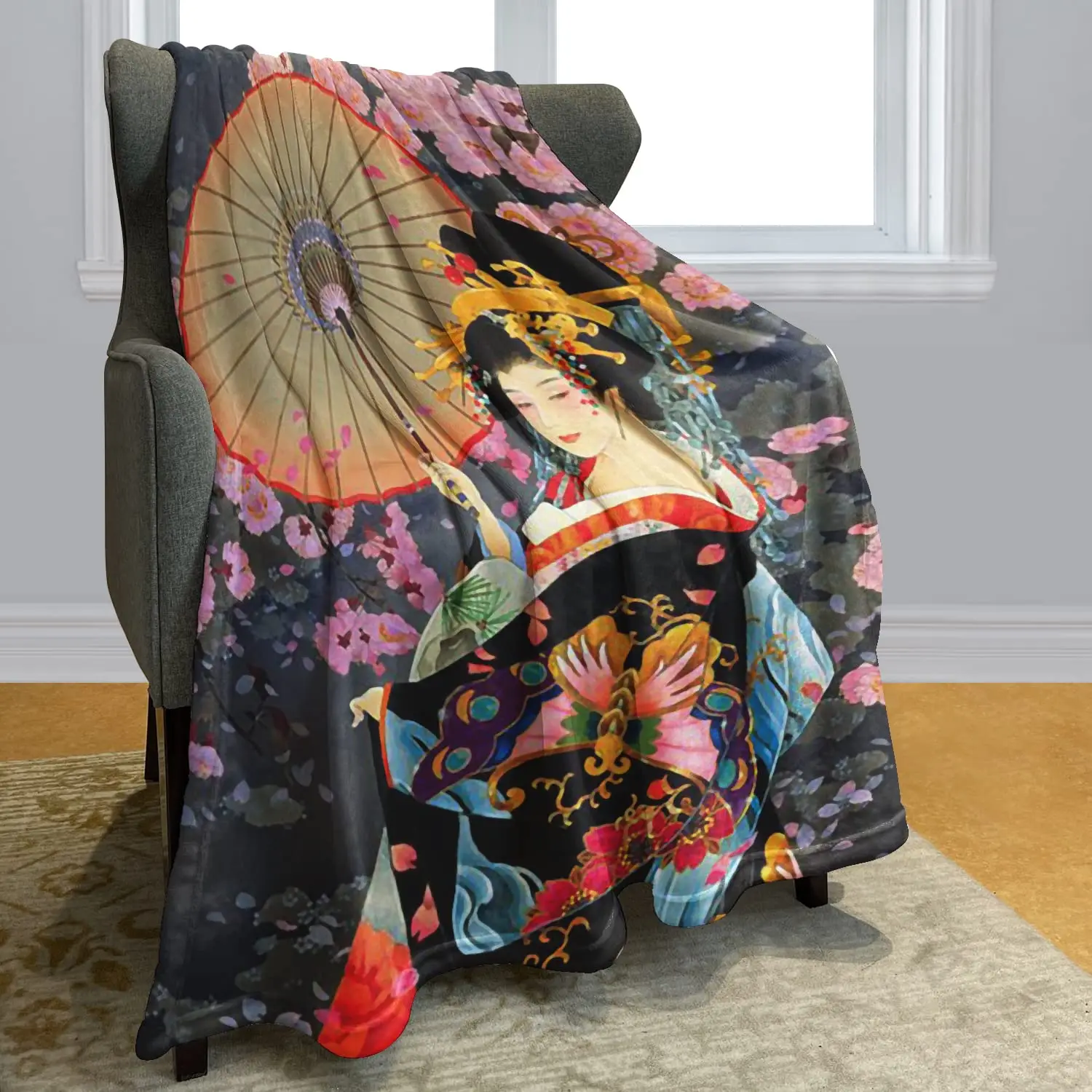Jogo de cama japonês Ukiyoe padrão Hokusai jogo de cama para crianças e  adolescentes, estilo japonês, lençol com elástico, capa de cama floral,  decoração de quarto, rosa, 3 peças tamanho Queen
