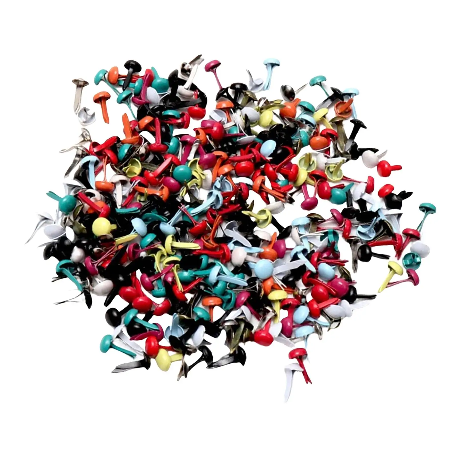 Metal Brads Round Mini Brads Paper Fasteners Multicolor Handmade Embellishment Stamping Toy 200Pcs