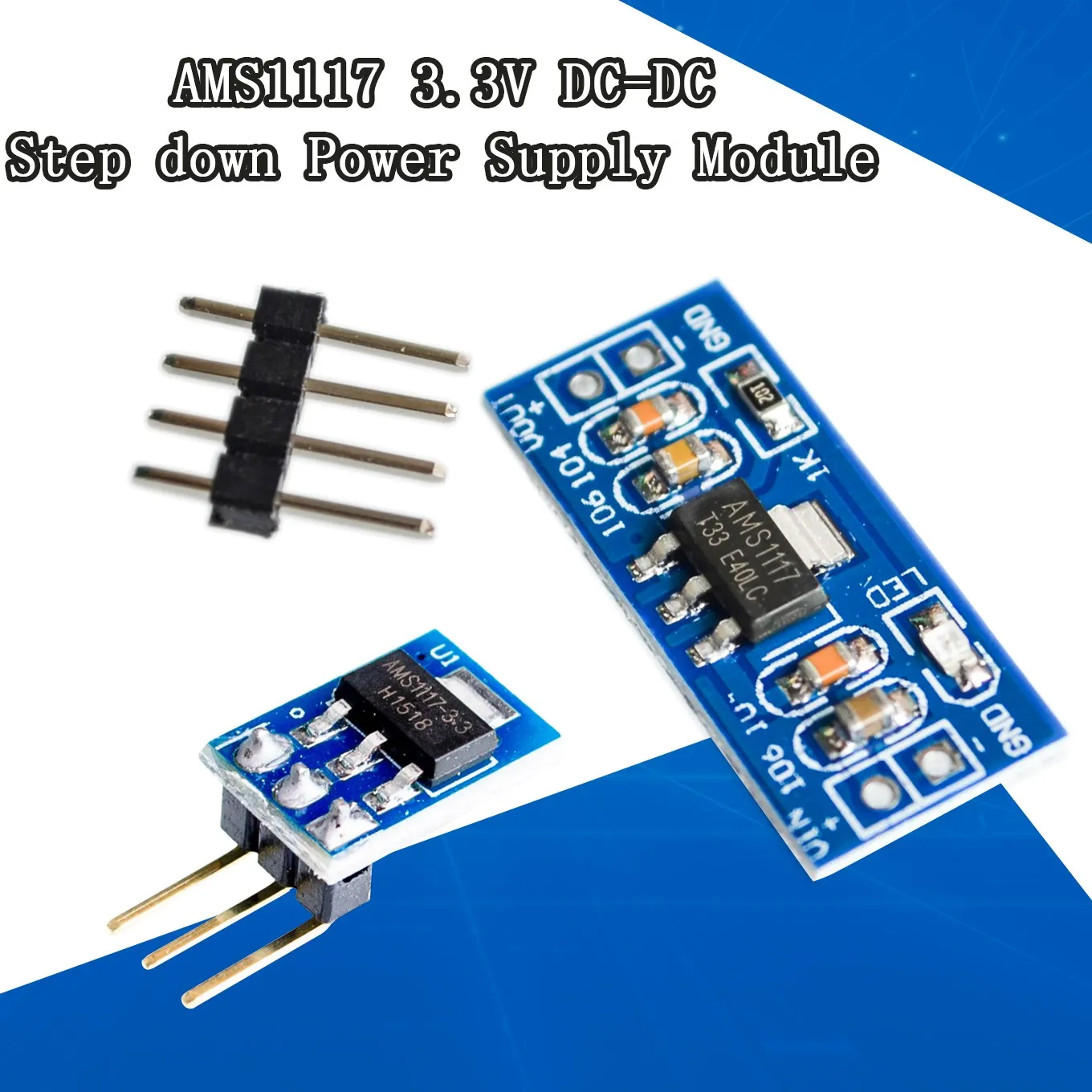 LDO 800MA DC 5V to 3.3V Step-Down Power Supply Module -AMS1117 module ...