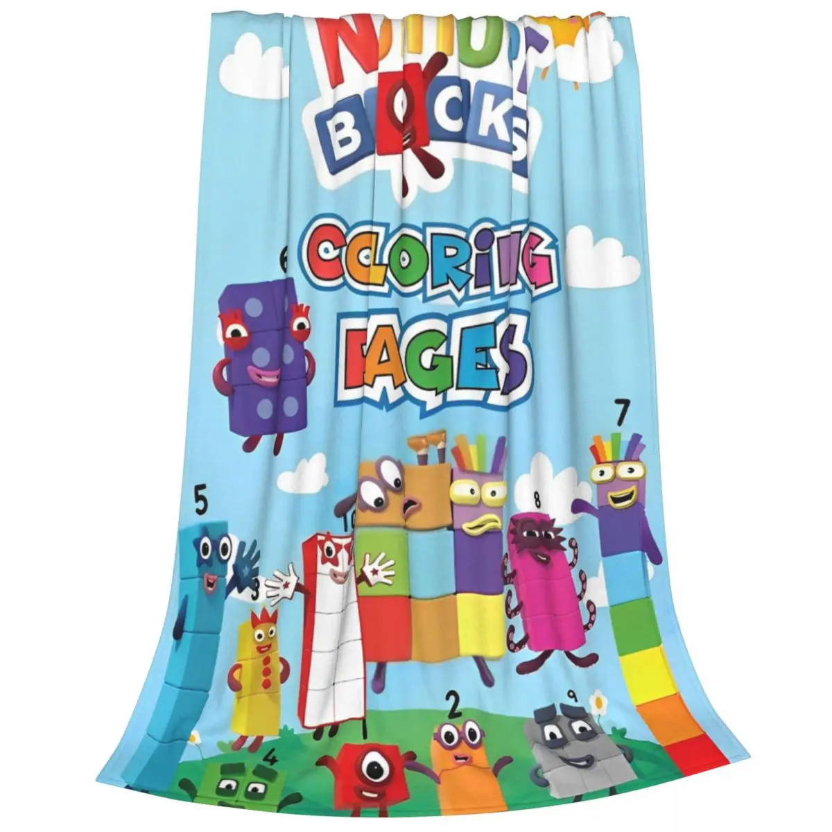 N-Numberblocks-s Cartoon Blankets Flannel Summer Air Conditioning Anime Multi-function Warm Throw Blanket for Sofa Bedspreads 4