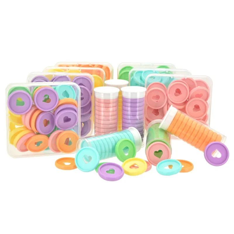 24mm Macarons Plastic Binding Ring Suitable for Loose-leaf Notebooks Planner Scrapbooking Mushroom Hole School Binding Supplies plastic binding rings,loose leaf binding coil,book binding supplies,plastic binding coil