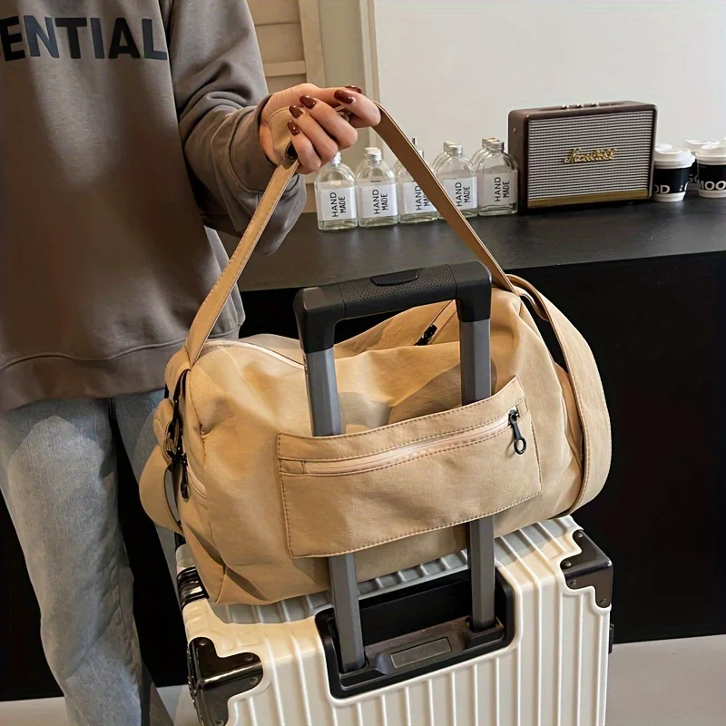 Large Capacity Women's Short Travel Bag Dry-wet Separation Crossbody Travel Bags Independent Shoe Warehouse Fitness Yoga Bag