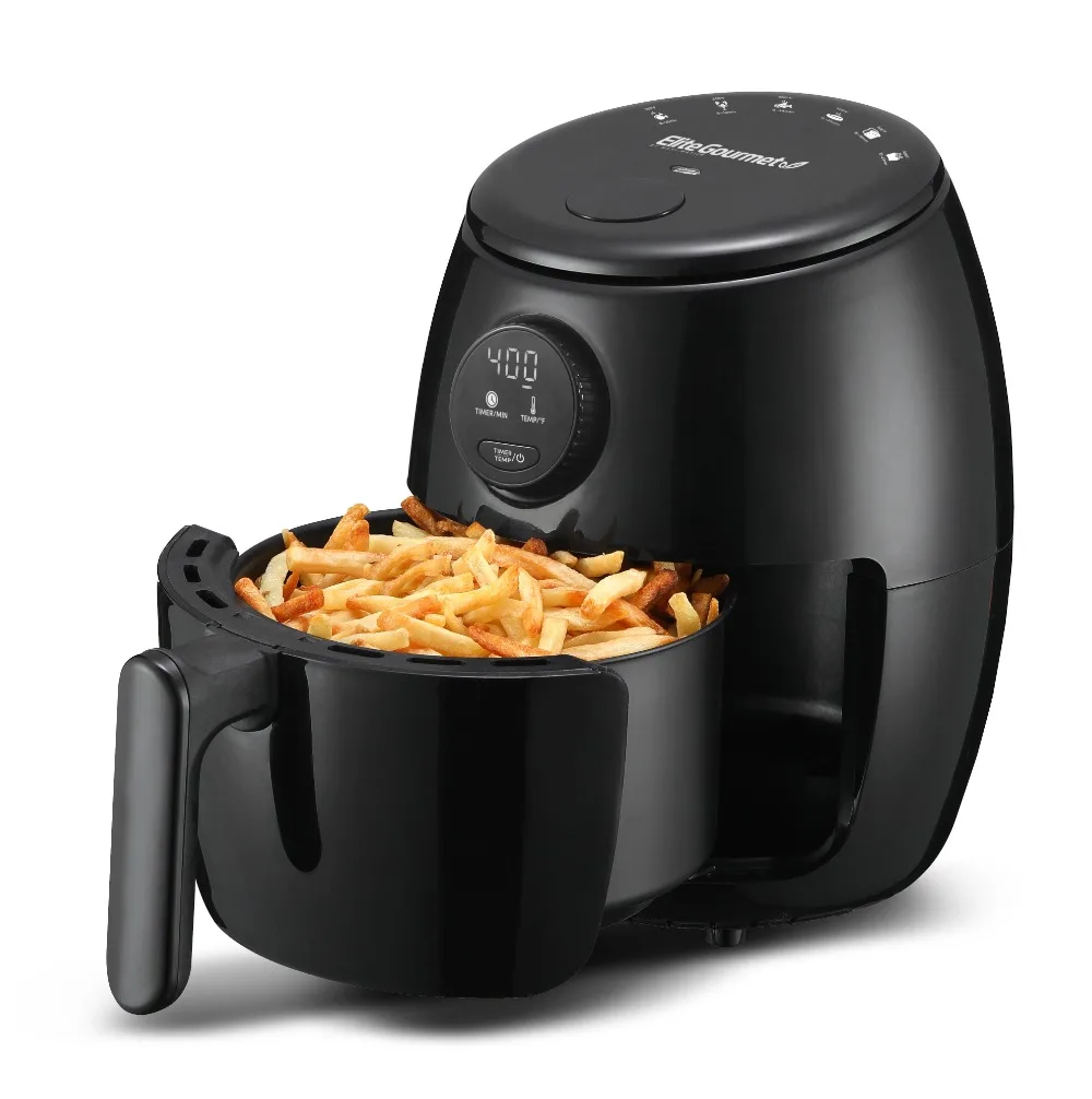 

Elite Gourmet 2 Qt. Air Fryer (black) 1000W Cook A Delicious Meal Without Fat