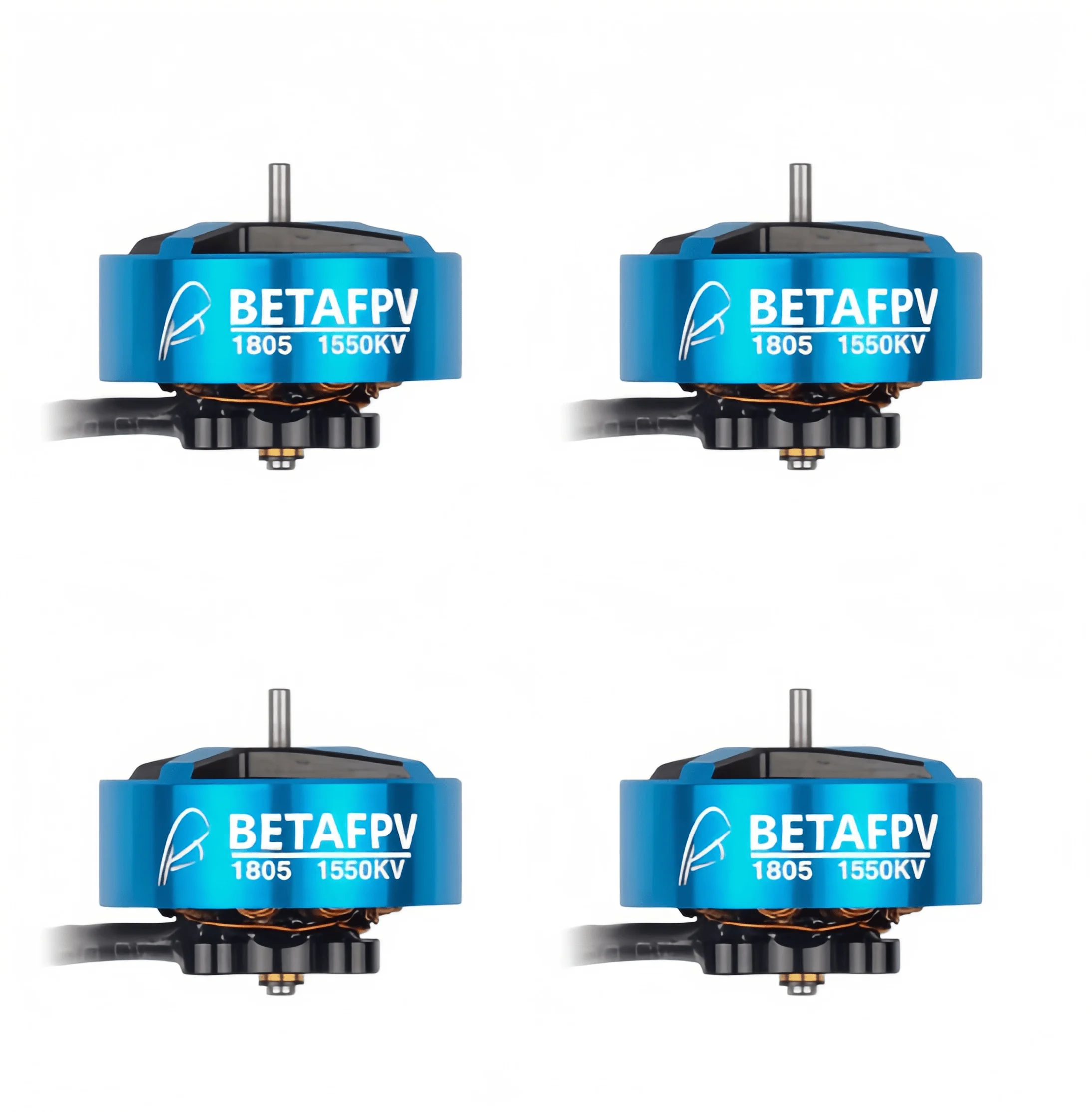 Moteur brushless BETAFPV 1805 1550KV/2550KV pour drone FPV 4-5 pouces, vue rapprochée du stator et de l'hélice.