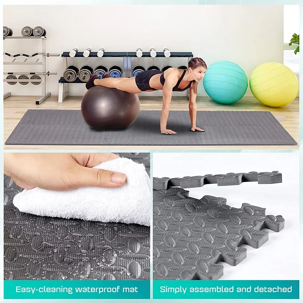 412Pcs Puzzle Fitness Mat,Massager Mat,Eva Interlocking Foam Floor