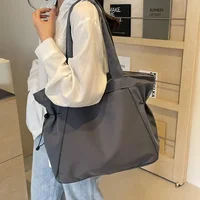 Casual Fashion Large Capacity Tote Bag – Simple Drawstring Shoulder Handbag for Women, Stylish Travel & Everyday Aesthetic Tote - Image 3