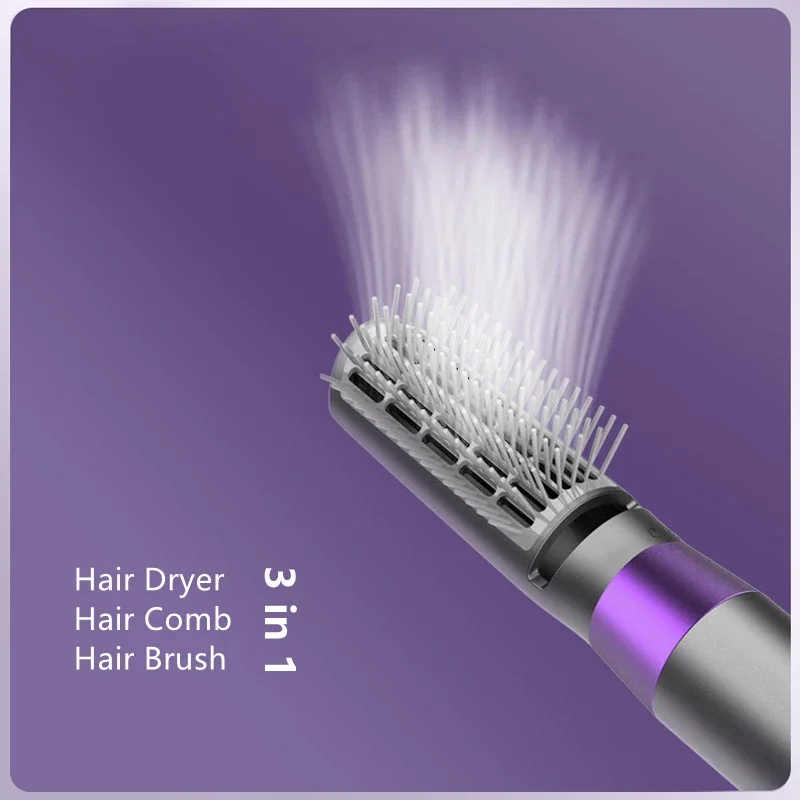 HATV 3 In 1 Electric Hair Dryer Hot Heating Hair Comb Wet Dry Hair Brush Curler Styling Tool Household 4