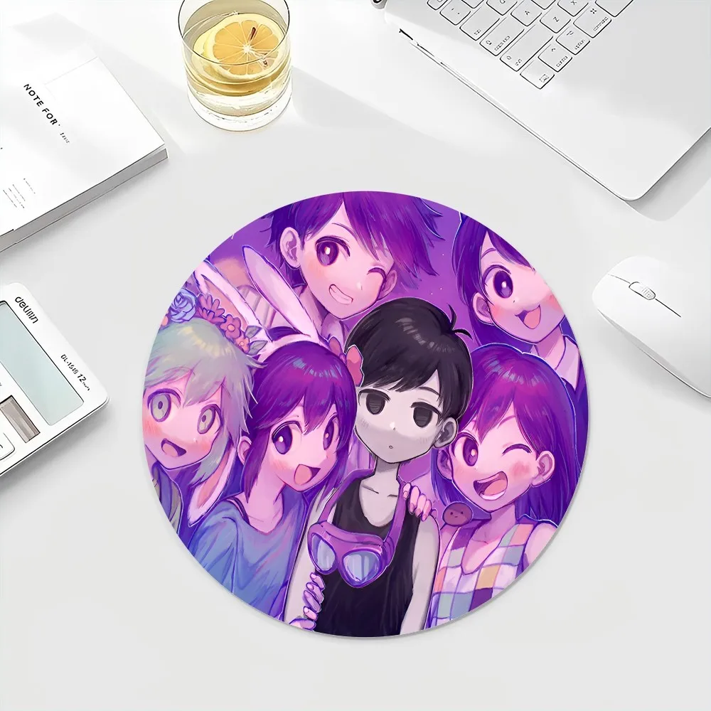 Anime Omori Large GamingNon-slip Round Big Promotion Table Mat Student Mousepad Computer Keyboard Pad Games Pad for PC Mousemat 3