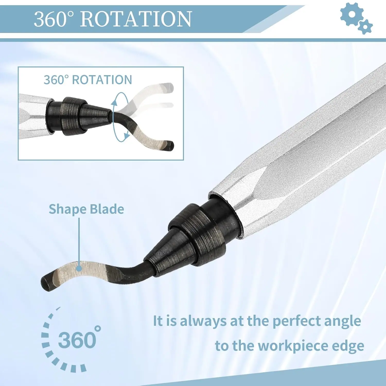 11개의 고속 강철 블레이드가 있는 디버링 도구 금속 손잡이 360도 회전 헤드 BS1010 BS1012 BS1018 BK3010 BS3010 디버링