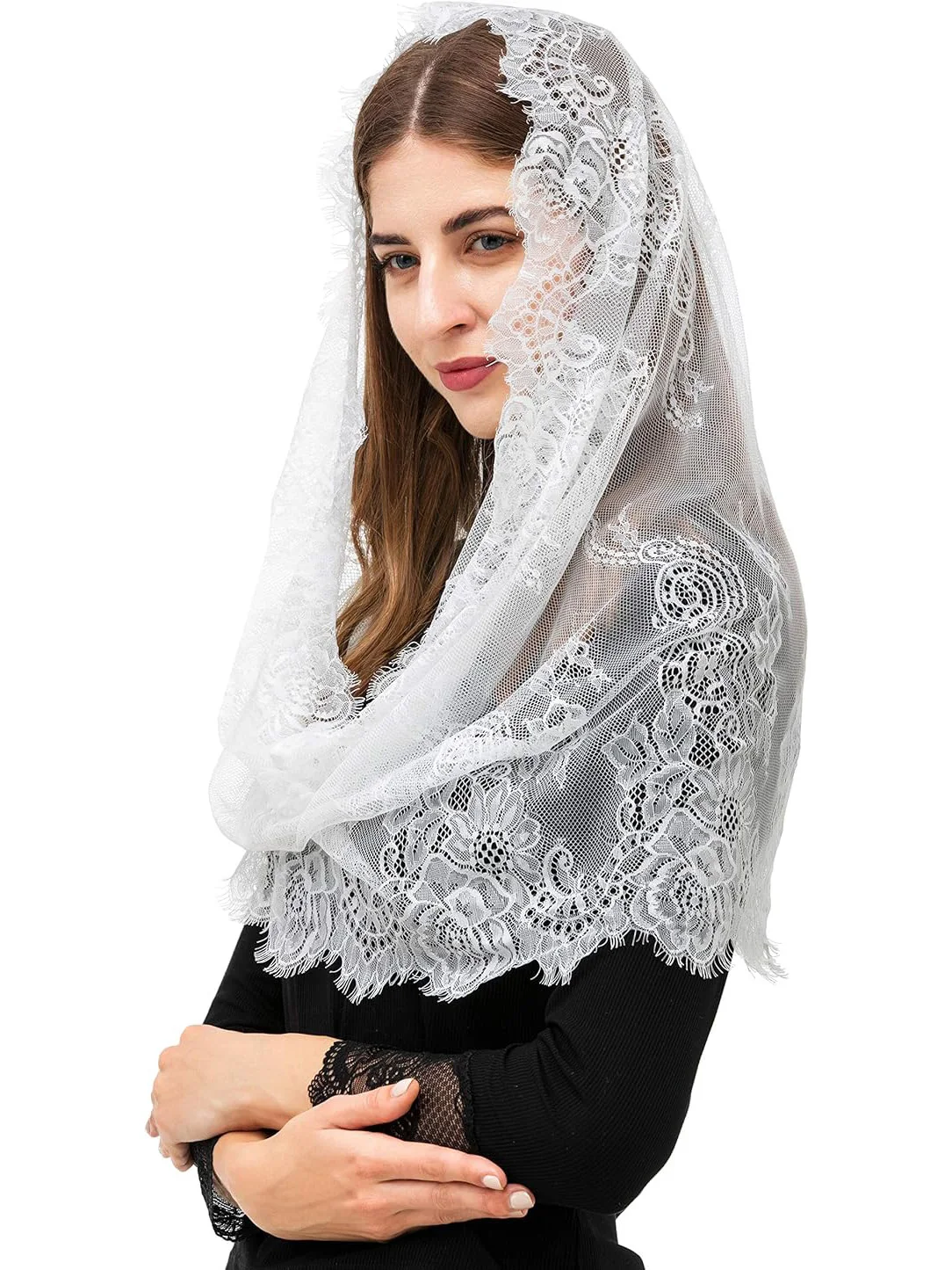 Hair Headdress Black Lace Veil Spanish Style