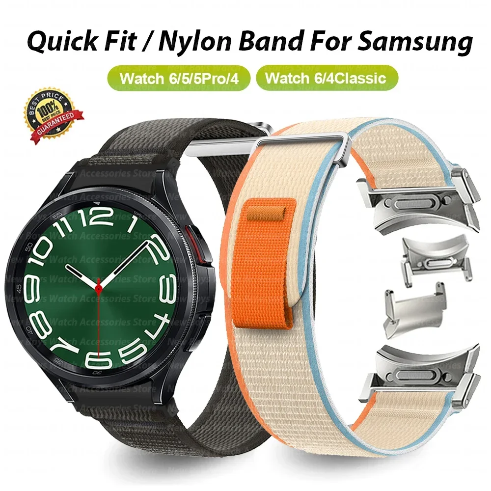 

Quick Fit Trail Loop Strap for Samsung Galaxy Watch 6 Classic 47mm 43mm 44mm 40mm NO Gaps Nylon Bracelet Galaxy Watch 5pro Strap