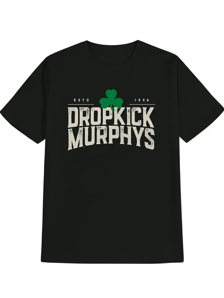 Men Graphic Tee Black Dropkick Murphys 3D Print