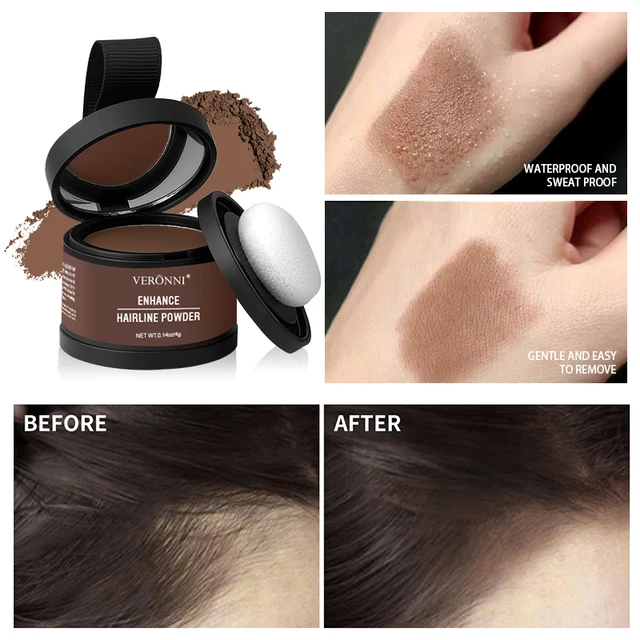 Poudre de ligne de cheveux imperméable instantanée naturelle, couverture de racine noire, ombre de délié, correcteur de cheveux, maquillage de couverture, 14 couleurs 1