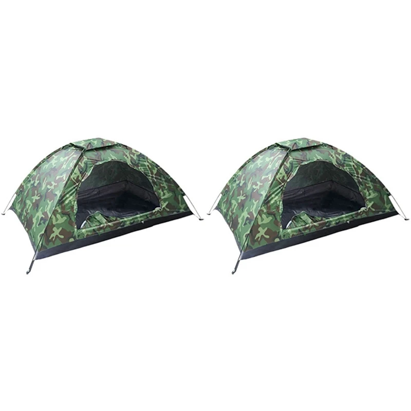 

2X 1 Person Portable Outdoor Camping Tent Outdoor Hiking Travel Camouflage Camping Napping Tent