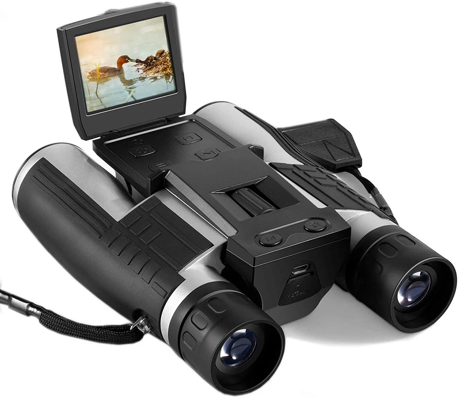 2" LCD Digital Binoculars with Camera for Adults, 12x32 5MP Video Photo Recoder  for Bird Watching Hunting Concerts Sports Games