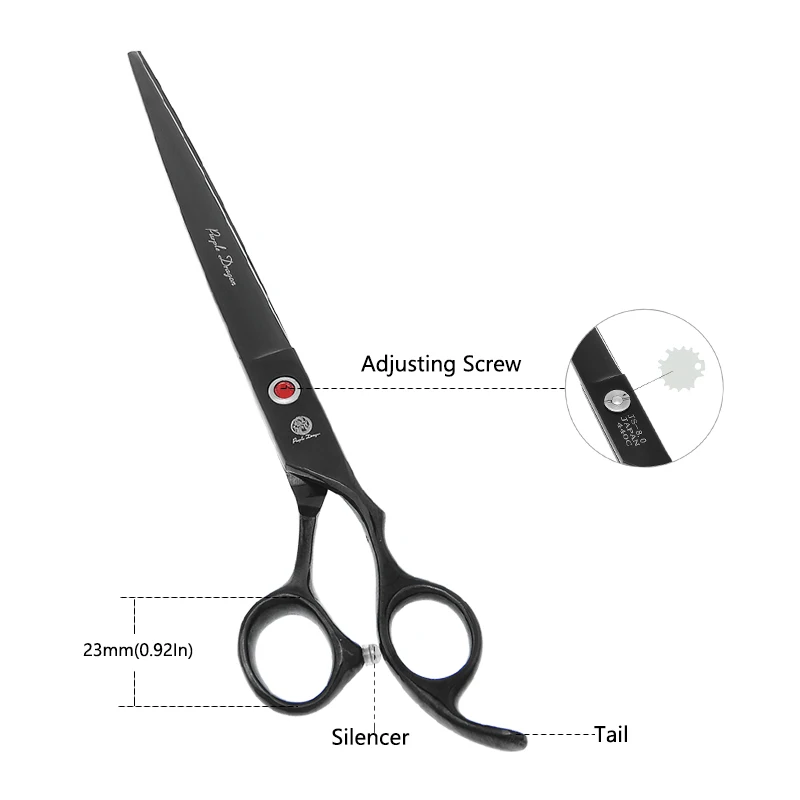 8 inch Purple Dragon Pet Grooming Scissors Set with Comb Animal Straight Curved Cutting Thinning Shears Dog Hair Trimmer B0044B