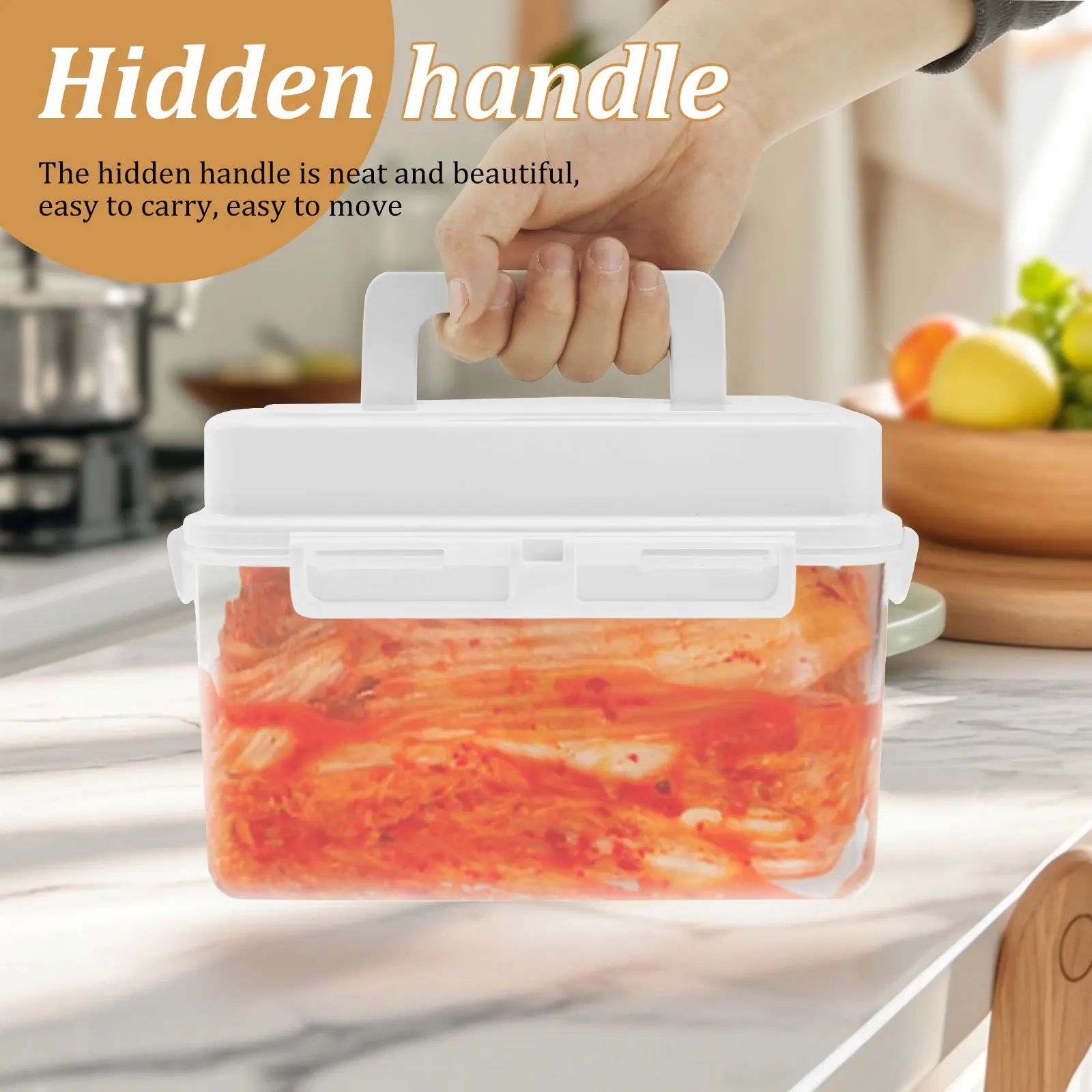 Pickle Jar Plastic Press Fermentation Container For Gherkin Sauerkraut Olive And Kimchi Storage Container And Fermentation 5