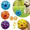 Cats and Dogs with Hollow Balls Cleaning Teeth Without  Deformation  Toys TPR Plastic Rubber Balls Christmas Bells Pet Toy Balls 5