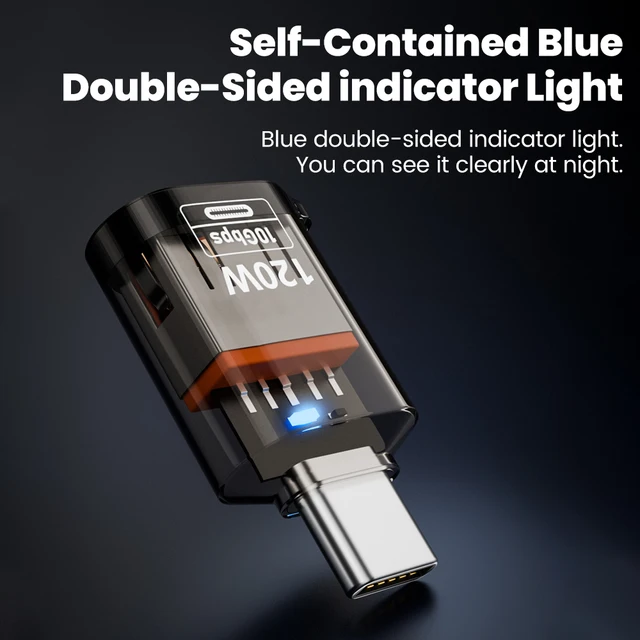 120W Type C To USB A OTG Adapter 120W Type C To USB A OTG Adapter