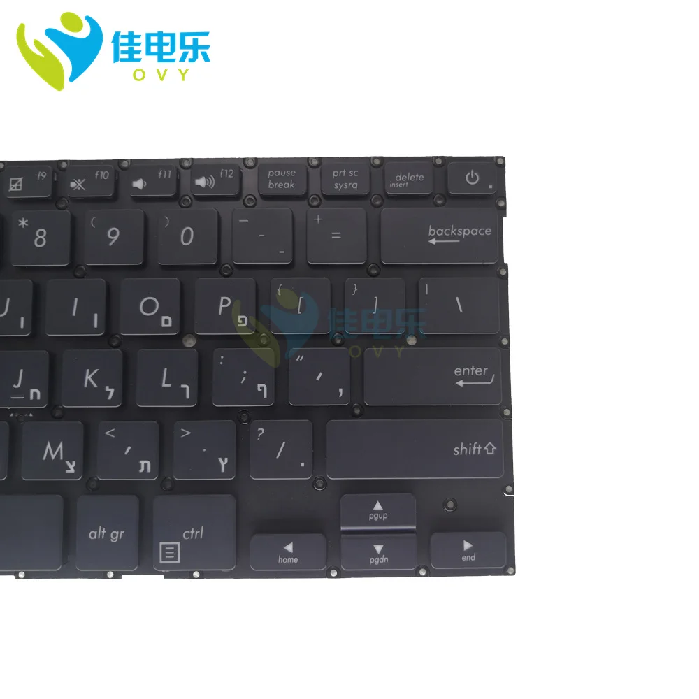 Teclado de Laptop Retroiluminado Hebraico Teclados Retroiluminados para Asus Zenbook 13 Ux331 Ux331u Ux331un Ux331fn Ux331ual 0knb0262che00 - Imagem 5