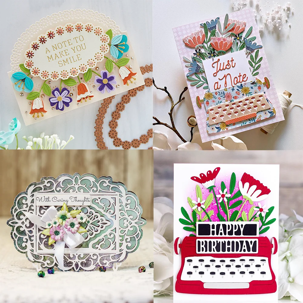 Fustella Metallica Per Scrapbooking - Stencil Rose Fiori - Taglio E Goffratura Per DIY Carte E Album
