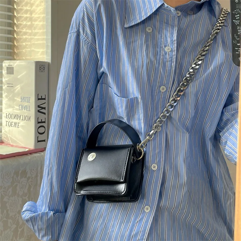 

Elegant Women's Small Square Shoulder Bag Pu Leather Female Simple Messenger Bags Portable Ladies Party Clutch Purse Handbags